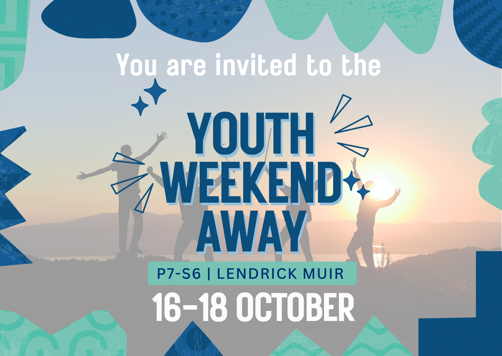 Youth Weekend Away invitation 